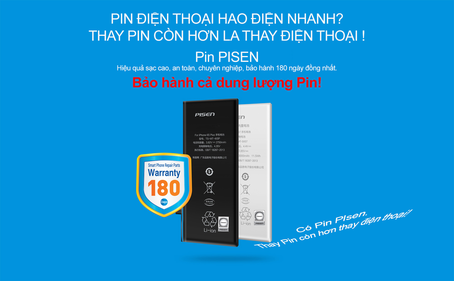 Pin Iphone chính hãng Pisen – sự lựa chọn tốt nhất dành cho bạn!